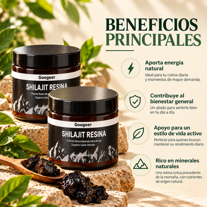 Resina orgánica pura del Himalaya SHILAJIT 100g