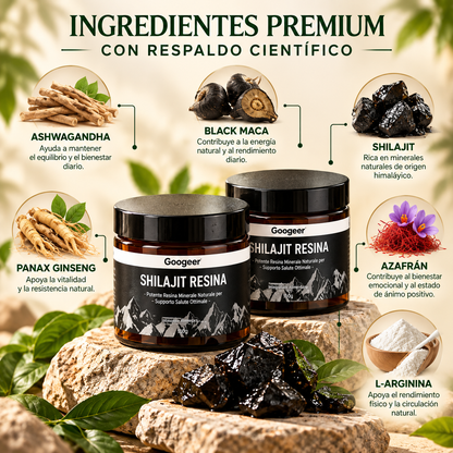 Resina orgánica pura del Himalaya SHILAJIT 100g