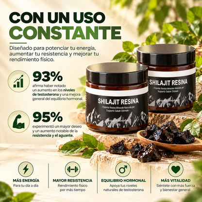 Resina orgánica pura del Himalaya SHILAJIT 100g